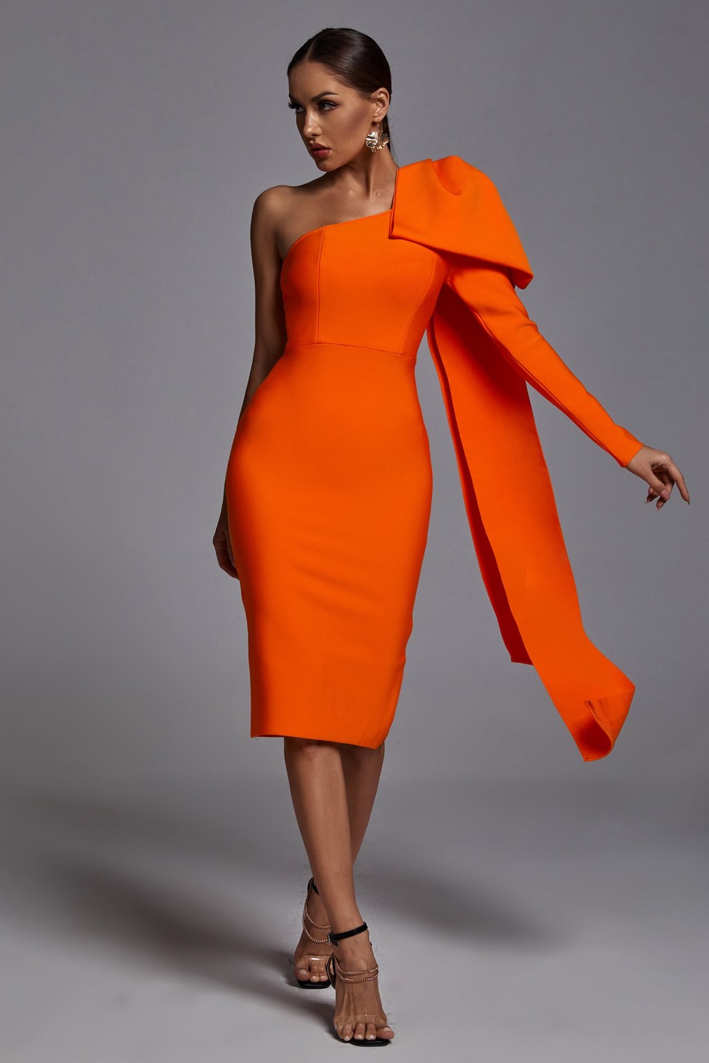 Picture of: Abbey Orange One Schulterbandkleid