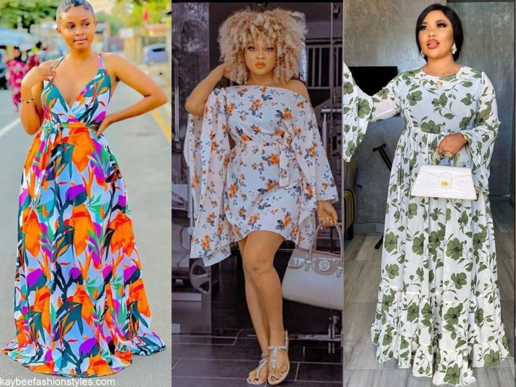 Picture of: Best Flower Chiffon Gown Styles in Nigeria – Kaybee Fashion Styles