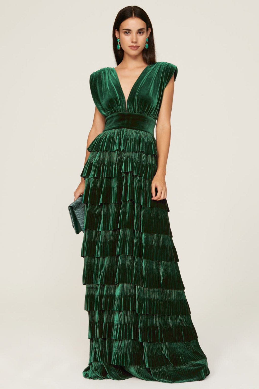 Picture of: Emerald Velvet Gown by Bronx and Banco for $  Rent the Runway