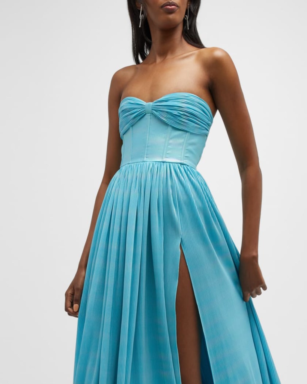Picture of: Florence Strapless Plisse Corset Gown