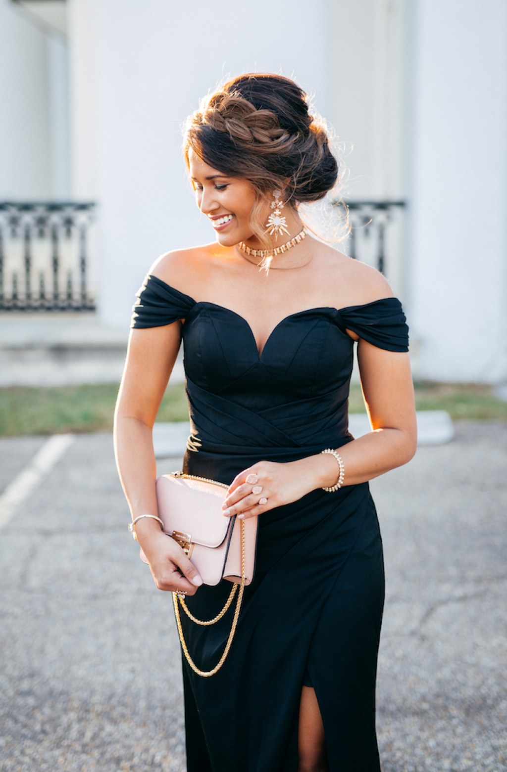 Picture of: Holiday Party Style: Glam Off The Shoulder Gown – Haute Off The Rack