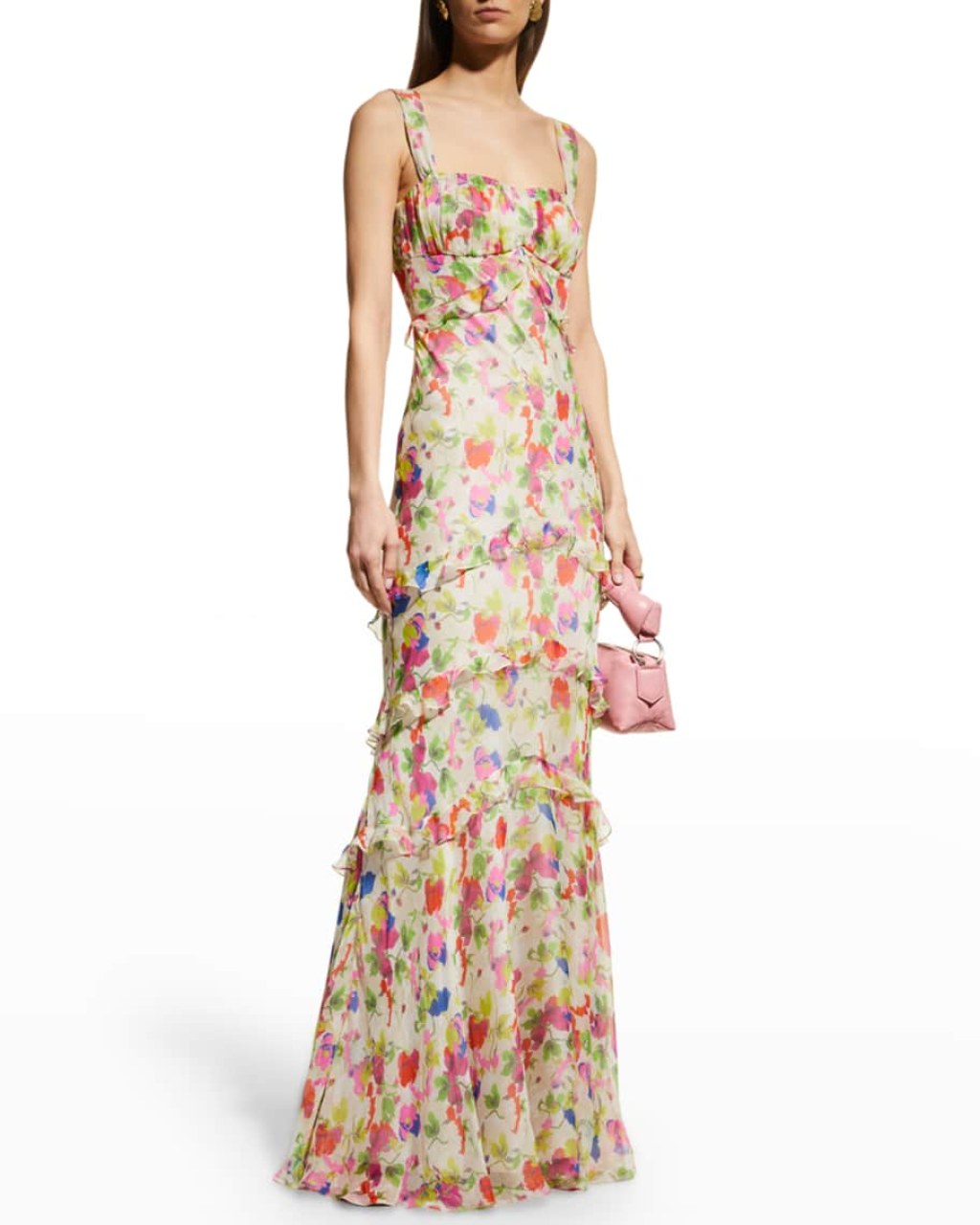 Picture of: Saloni Chandra Floral Ruffled Gown  Neiman Marcus
