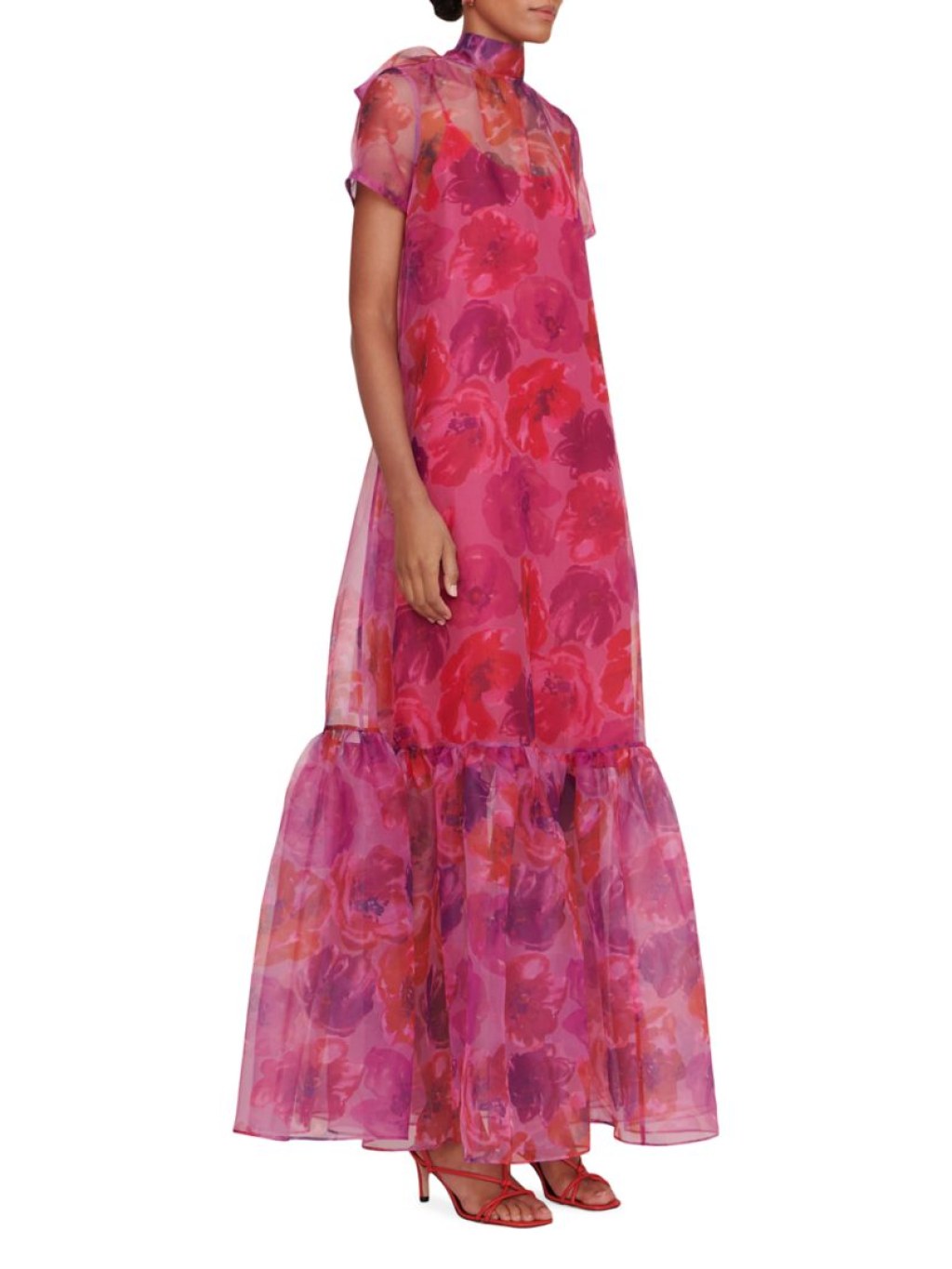 Picture of: Shop STAUD Calluna Floral Single-Tiered Shift Gown  Saks Fifth