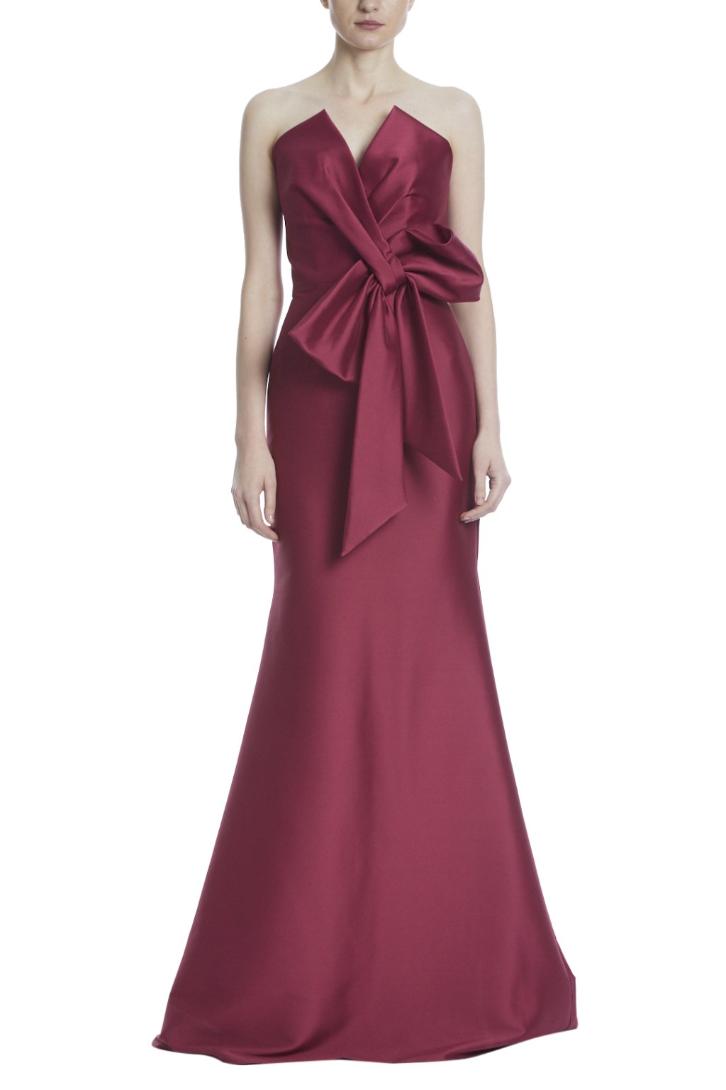 Picture of: Strapless Bow Front Gown by Badgley Mischka