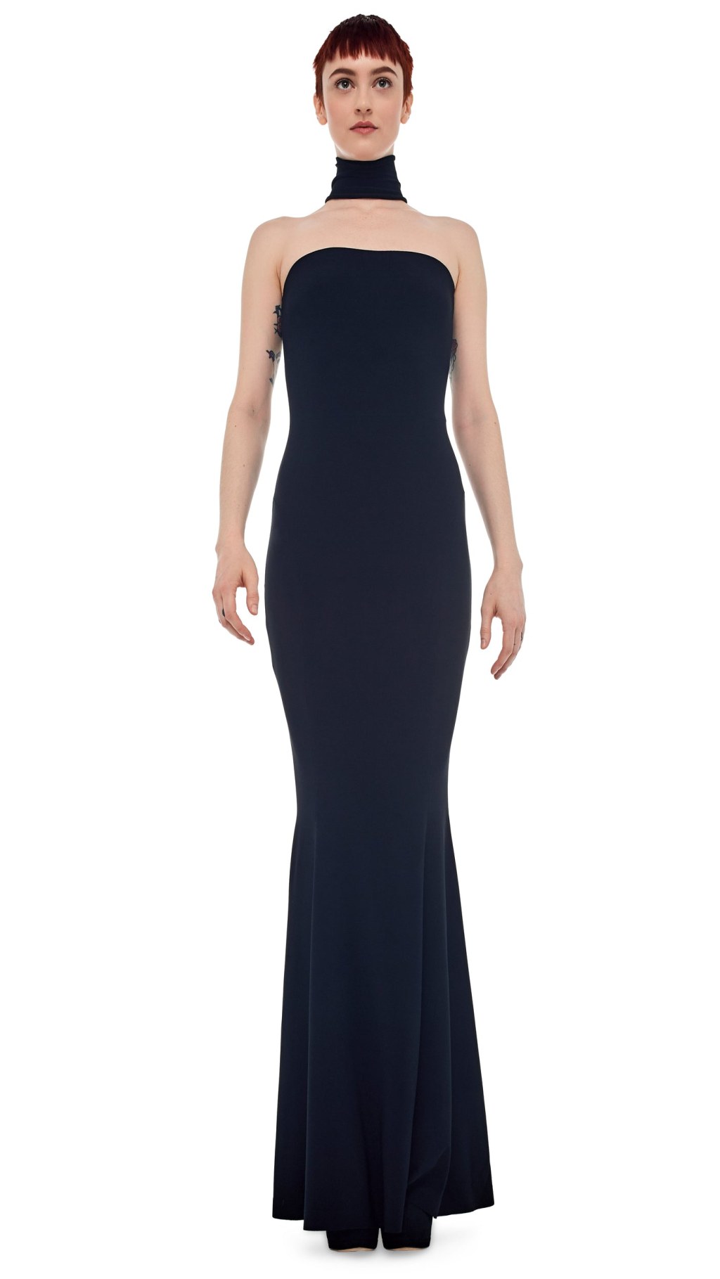 Picture of: STRAPLESS TURTLE GOWN – Black – Norma Kamali